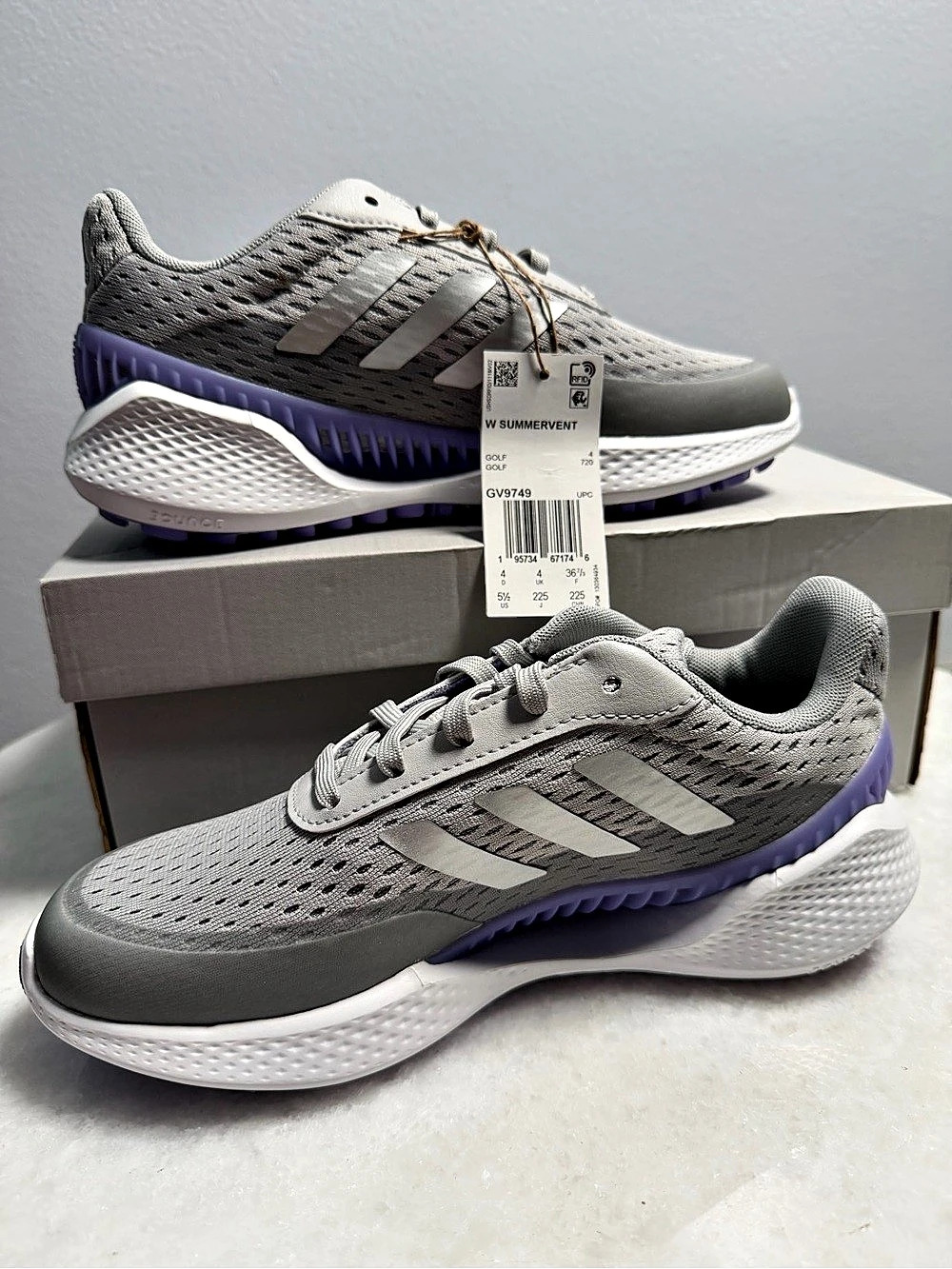 adidas Summervent Athletic Shoes Gray & Purple US 51⁄2